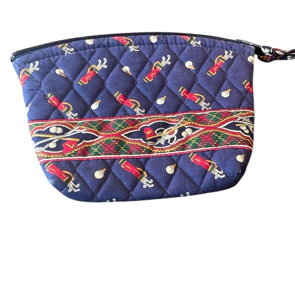 Vera Bradley 1995‎ Quilted Golf Print Lined Makeup Bag - Picture 1 of 8